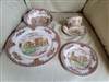 Brown and Ritchie English Castle porcelain set landscape colorful pattern collectible