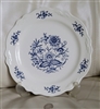 Dresden by Homer Laughlin Imperial blue dinner plate, 1962.