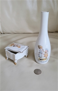 Holly Hobbie porcelain trinket and bud vase 1973