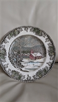 The Friendly Village Johnson Brothers multicolor The school house dinner plate
