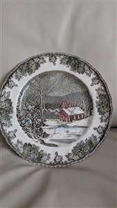 The Friendly Village Johnson Brothers multicolor The school house dinner plate