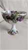 Antique O and EG Royal Austria porcelain pedestal dessert server with hand painted grape design and gold trim signed by E St Peters
