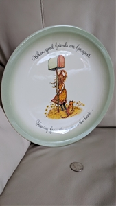 Holly Hobbie large decorative plate 1972