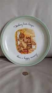 Holly Hobbie large decorative plate 1972 collectible vintage porcelain and gift idea
