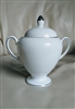 Sugar Bowl Lidded Bone China Silver Ermine Wedgwood Mid 20th Century