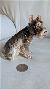 Marutomoware vintage porcelain terrier schnauzer figure home decor collectible