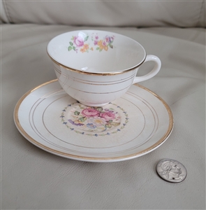Vintage Crooksville Hyde Park porcelain teacup and saucer set