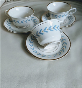 Sherwood Syracuse cream porcelain teacup saucer collectible vintage kitchen accessories wedding gifts home decor