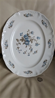 Vintage Staffordshire Blossomtime Blue 14 inch serving platter