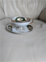 Royal Sealy Japanese lusterware teacup and saucer elegant vintage collectible porcelain