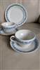 Wedgwood of Etruria & Barlaston Queensware porcelain 2 teacups and saucers