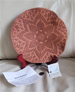 Antique Lace Dish sculpture by Jeni Babin ceramic