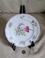 Spode Marlborough Sprays salad plate with pink rim and floral center