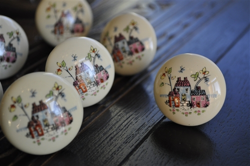 Vintage porcelain drawer cabinet knobs Japan house view decor any drawer great addition of character