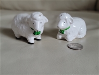 Vintage porcelain sheep salt and pepper shakers