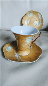 Vicko porcelain footed cup saucers Greece colorful drinkware addition