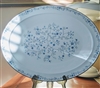 preowned vintage Noritake Serene Garden 16 inch oval platter with blue floral design