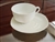 Haviland France white embossed porcelain teacup and saucer in elegant design