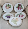 Heinrich Selb Bavaria Fruit Plates 5 Piece German Porcelain 1930s