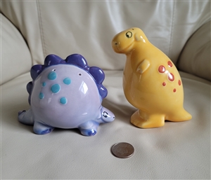 Treasure Craft ceramic dinosaurs shakers