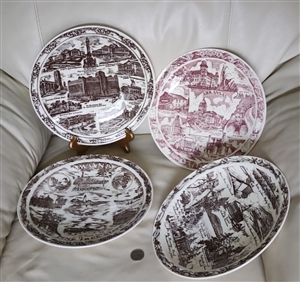 Vernon Kilns State plates set of 4 in various colors kitchen and decorative plates