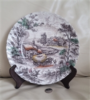 Yorkshire Ironstone dinner plate by Staffordshire collectible vintage porcelain English table setting