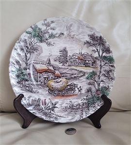Yorkshire Ironstone dinner plate by Staffordshire collectible vintage porcelain English table setting