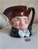 Royal Doulton Old Charley pattern beer stein character jug featuring tricorn hat and hand-painted details