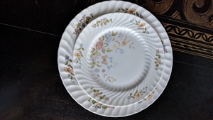 AYNSLEY Cottage Garden porcelain plates set of two