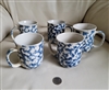 Sponge white and blue stoneware mugs Folkcraft by tienshan drinkware