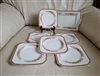 Kingsley by Maddock vintage porcelain serving plates set 1930 collectible display kitchen accessories.