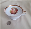 Preowned vintage PMR Bavaria Jaeger Co Harvest pattern footed teacup