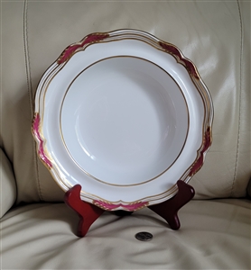 Antique Spode Copeland Stafford Red Leaf Round Vegetable Bowl Base
