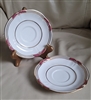 Two Antique Spode Copeland R8006 B Stafford Red Leaf Saucers