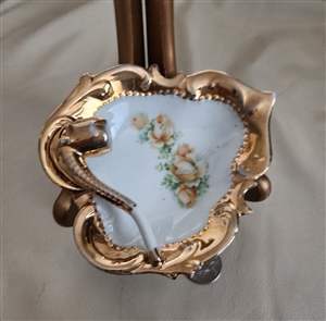 Heart shaped porcelain pipe plate dish made in Germany elegant centerpiece decor