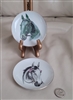 Vintage Japanese porcelain plates horses decor