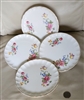 W. S. George 4 porcelain plates floral decor Bolero design.