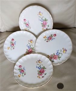 W S George porcelain Bolero bread and butter plate floral decor