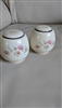 Eggshell Nautilus porcelain shakers in floral design paster decor elegant table setting collectible salt and pepper shakers