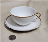 GDA Limoges France porcelain teacup and saucer elegant collectible