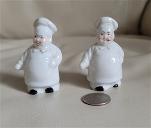 Japanese porcelain Chefs salt and pepper shakers