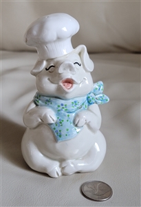 Preowned 1990 Fitz and Floyd Papa Hog pig porcelain shaker