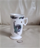 Preowned 1980s Royal Tara Galway Book of Kells porcelain tall cup with gold trim