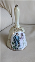 Lustreware NORCREST bell with painted couple elegant vintage decorative display daily use bell
