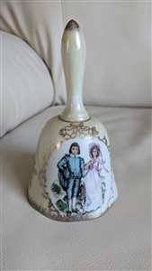 Lustreware NORCREST bell with painted couple elegant vintage decorative display daily use bell