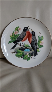 Gunther Granget Four Seasons plate Voice of Spring elegant porcelain with birds decor