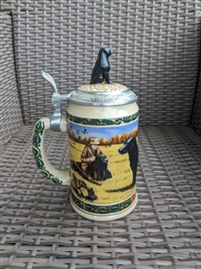Black Lab Budweiser Beer Stein hunting decoration barware accessories collectible decor