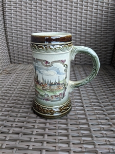 West Germany Wien Stoneware Beer Stein by Staffel collectible barware accessories