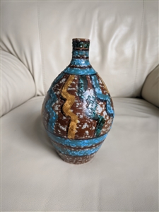 Hand painted Italy Majorca bud vase glazed