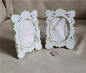 Vintage porcelain picture frames, Japan